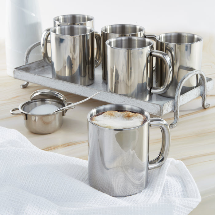 Image 4 of 6Pc 18/10 Stainless Steel Mug Set, 12 oz