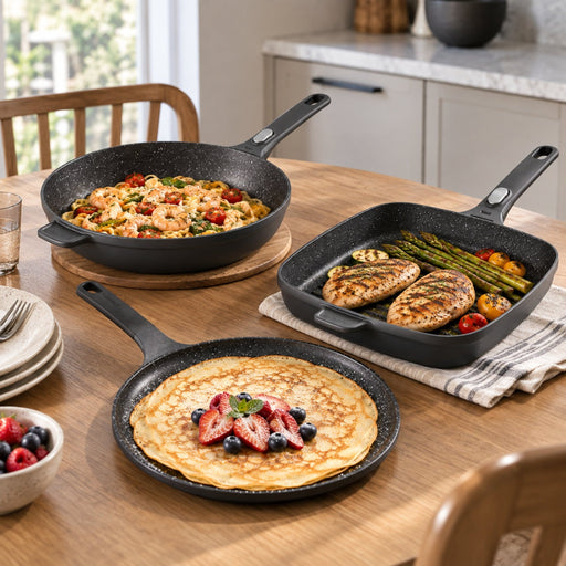 BergHOFF GEM 3Pc Nonstick Cast Aluminum Pan Cookware Set - Cookware Sets