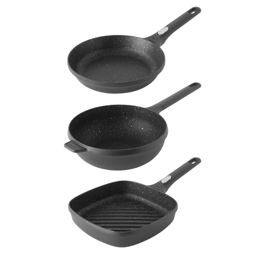 BergHOFF GEM 3Pc Nonstick Cast Aluminum Stir Fry Cookware Set - Cookware Sets