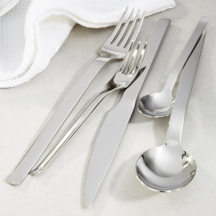 Image 2 of Essentials 60Pc 18/10 Stainless Steel Flatware Set, Essense