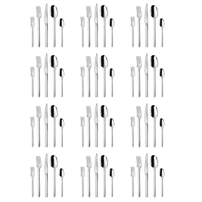 Image 3 of Essentials 60Pc 18/10 Stainless Steel Flatware Set, Essense