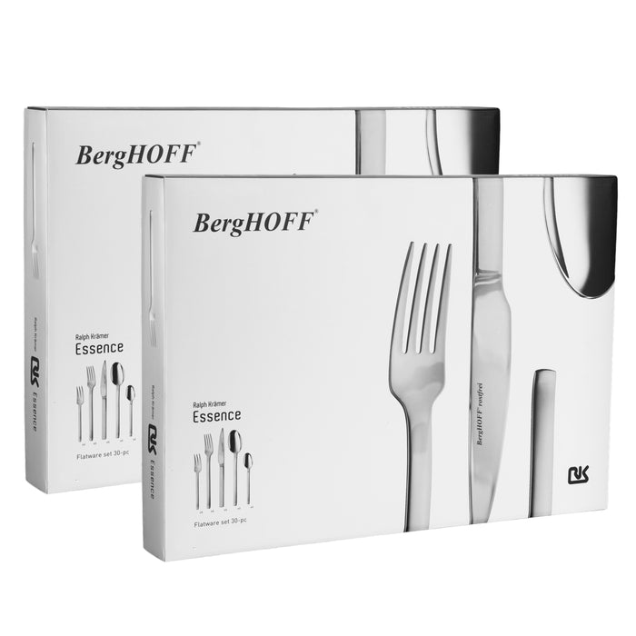 Image 6 of Essentials 60Pc 18/10 Stainless Steel Flatware Set, Essense