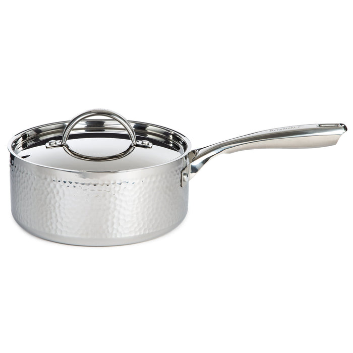BergHOFF Vintage 10pc Tri-Ply 18/10 Stainless Steel Cookware Set with Lids, Hammered - Cookware Sets