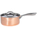 Image 2 of Vintage Tri-Ply Copper 8" Saucepan 3qt. with Lid, Polished