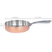 Image 6 of Vintage Tri-Ply Copper 8" Deep Skillet, Polished