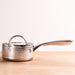 Image 01 of Vintage Tri-Ply 18/10 Stainless Steel 5.5" Saucepan 1qt. with Lid, Hammered