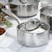 Image 2 of Vintage Tri-Ply 18/10 Stainless Steel 5.5" Saucepan 1qt. with Lid, Hammered