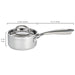 Image 5 of Vintage Tri-Ply 18/10 Stainless Steel 5.5" Saucepan 1qt. with Lid, Hammered