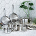 Image 6 of Vintage Tri-Ply 18/10 Stainless Steel 5.5" Saucepan 1qt. with Lid, Hammered