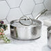 Image 01 of Vintage Tri-Ply 18/10 Stainless Steel 7" Saucepan 2qt. with Lid, Hammered