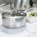 BergHOFF Vintage Tri-Ply 18/10 Stainless Steel 8" Saucepan 3qt. with Lid, Hammered - Saucepans