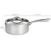 Image 6 of Vintage Tri-Ply 18/10 Stainless Steel 8" Saucepan 3qt. with Lid, Hammered
