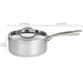 BergHOFF Vintage Tri-Ply 18/10 Stainless Steel 8" Saucepan 3qt. with Lid, Hammered - Saucepans