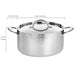 BergHOFF Vintage Tri-Ply 18/10 Stainless Steel 9.5" stockpot 5.5qt. with Lid, Hammered - Stock Pots