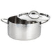 BergHOFF Vintage Tri-Ply 18/10 Stainless Steel 9.5" stockpot 5.5qt. with Lid, Hammered - Stock Pots