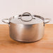 BergHOFF Vintage Tri-Ply 18/10 Stainless Steel 9.5" stockpot 5.5qt. with Lid, Hammered - Stock Pots