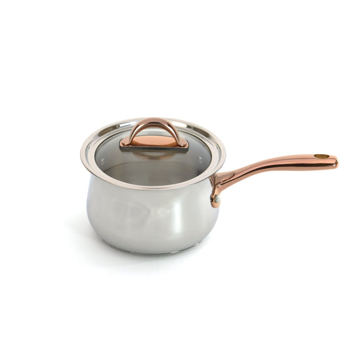 BergHOFF Ouro Gold 18/10 Stainless Steel 6.25" Saucepan with Glass Lid 2.5qt. - Saucepans