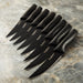 BergHOFF 8pc Serrated Stainless Steel Steak Knife Set 4.25", Black - Kitchen Knives