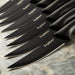 BergHOFF 8pc Serrated Stainless Steel Steak Knife Set 4.25", Black - Kitchen Knives