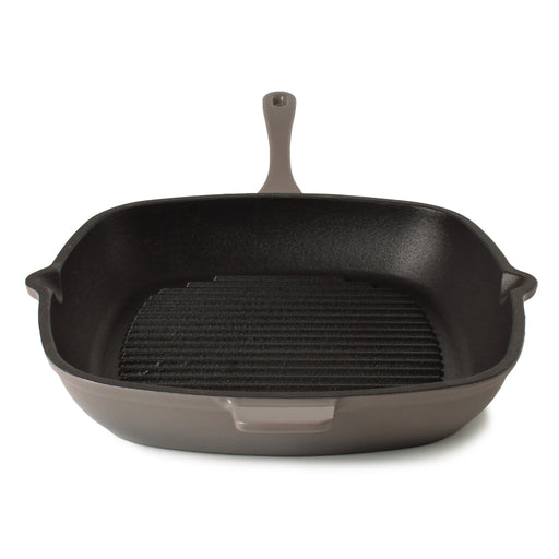 BergHOFF Neo Cast Iron Square Grill Pan 11", Oyster - Griddles & Grill Pans