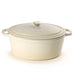 BergHOFF Neo Cast Iron 8qt. Oval Dutch Oven 13" with Lid, Meringue - Dutch Ovens