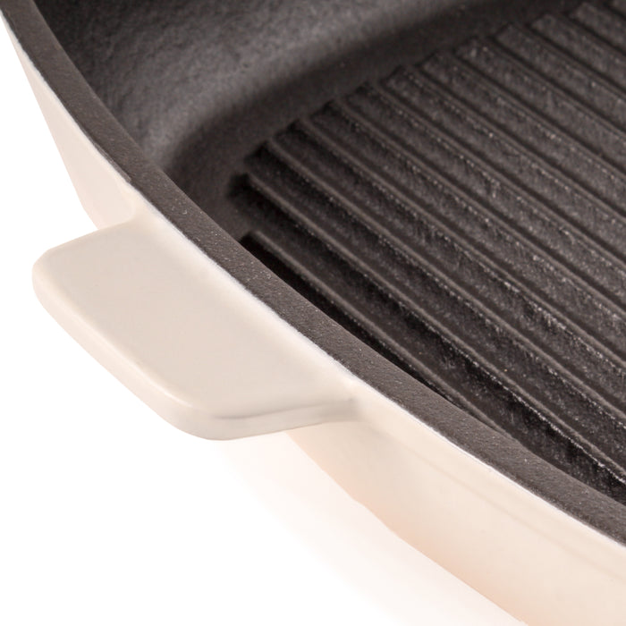 Image 3 of BergHOFF Neo 11" Cast Iron Square Grill Pan, Meringue