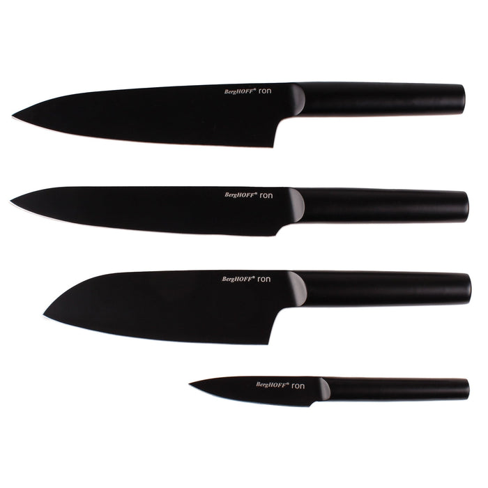 BergHOFF Ron Stainless Steel 4pc Knife Set, Black - Kitchen Knives