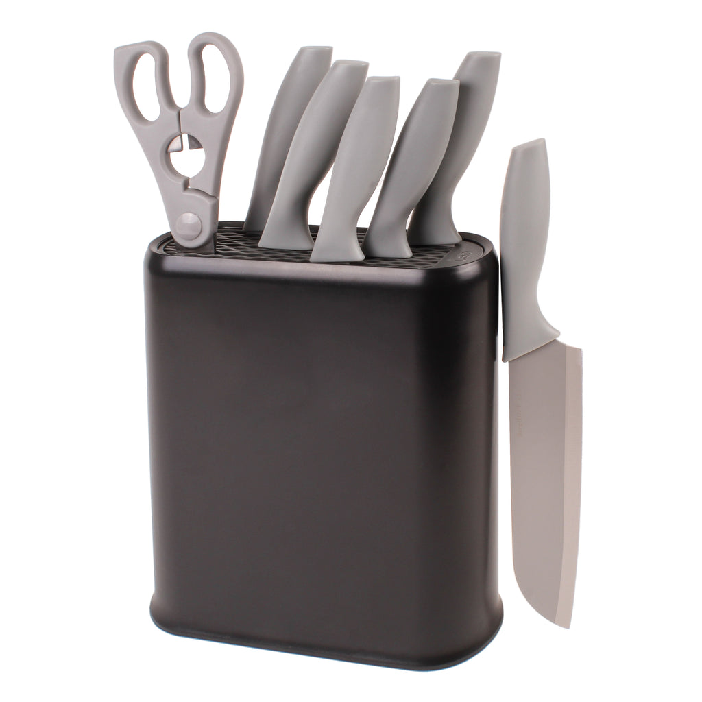 BergHOFF Leo 8Pc Stainless Steel Kitchen Knife Set with Universal Knif