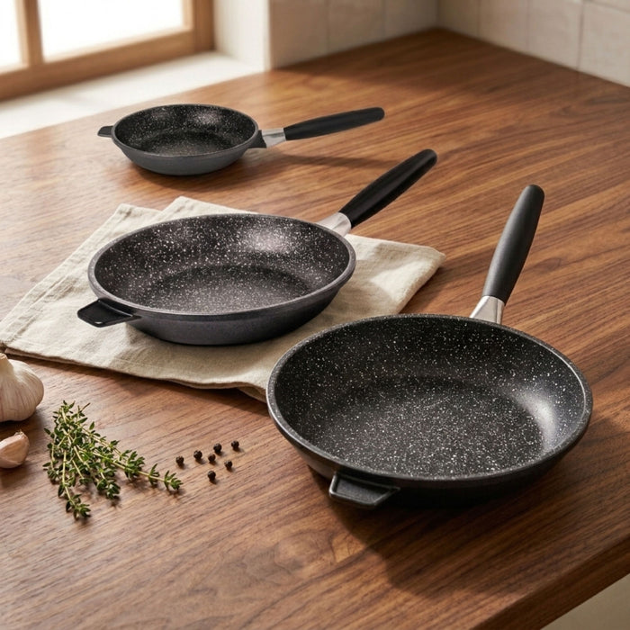 Image 8 of EuroCAST Cast Aluminum Nonstick 3Pc Fry Pan Set, 8", 10" & 11"