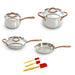 BergHOFF Ouro Gold 10Pc 18/10 Stainless Steel Cookware Set, SS Lids, Rose Gold Handles - Cookware Sets