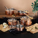 Image 01 of Vintage 15pc Tri-Ply Copper Cookware Set with Lids, Hammered