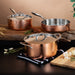 Image 01 of Vintage 5pc Tri-Ply Copper Cookware Set with Lids, Hammered