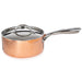 Image 4 of Vintage 5pc Tri-Ply Copper Cookware Set with Lids, Hammered