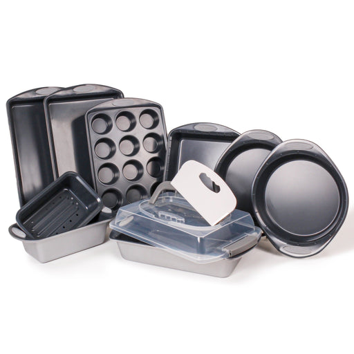 BergHOFF 11Pc Perfect Slice Bakeware Set, Silver - Cake Pans & Molds