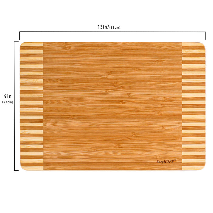 BergHOFF Bamboo 13" x 9" Rectangle Cutting Board, Two-Toned Stripe - Cutting Boards