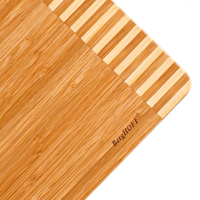BergHOFF Bamboo 13" x 9" Rectangle Cutting Board, Two-Toned Stripe - Cutting Boards