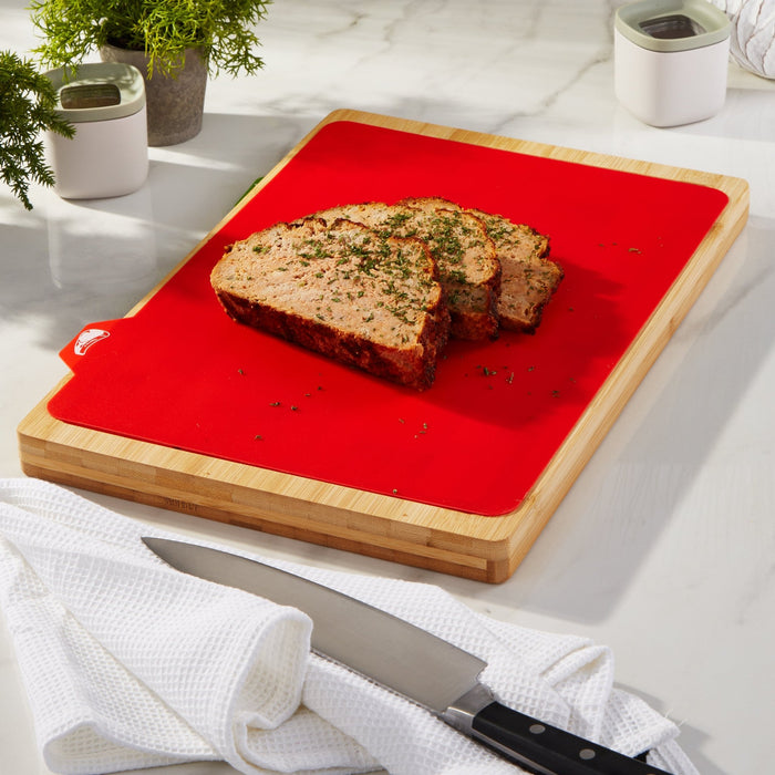 BergHOFF Bamboo Cutting Board with 4pc Flexible Boards, 16.5" x 11.8" - Cutting Boards