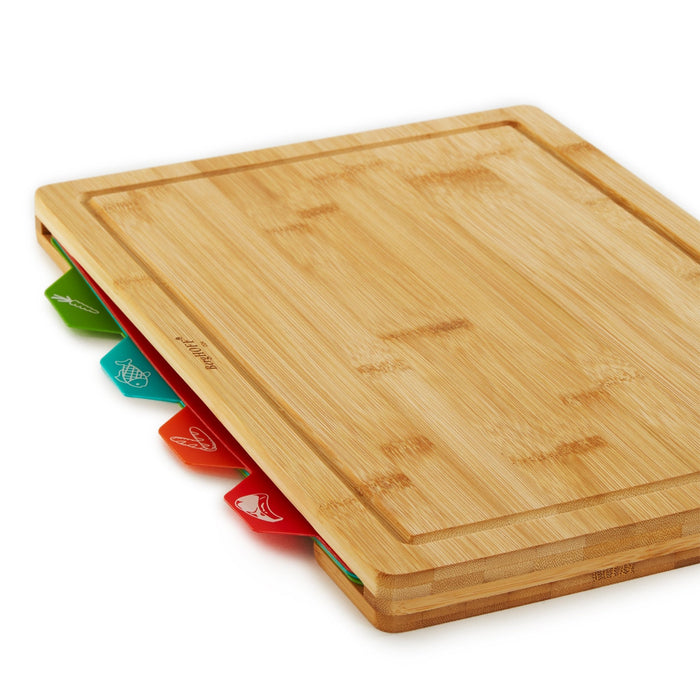 BergHOFF Bamboo Cutting Board with 4pc Flexible Boards, 16.5" x 11.8" - Cutting Boards