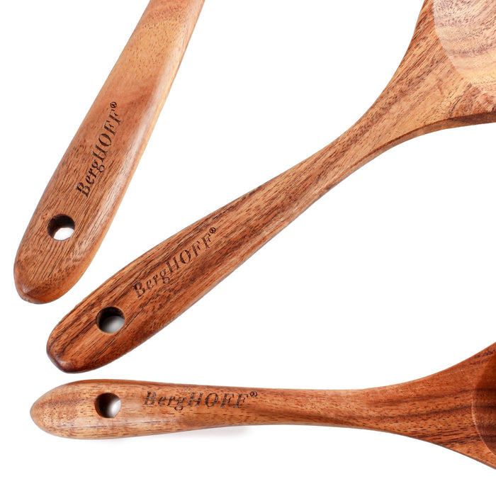 BergHOFF Bamboo 3Pc Wooden Utensil Set: Spatula, Spoon & Ladle - Kitchen Utensil Sets