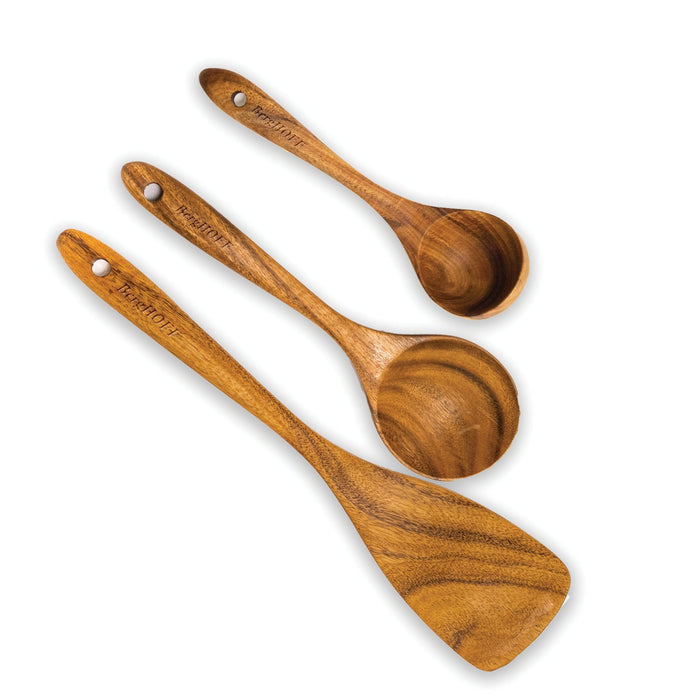 BergHOFF Bamboo 3Pc Wooden Utensil Set: Spatula, Spoon & Ladle - Kitchen Utensil Sets