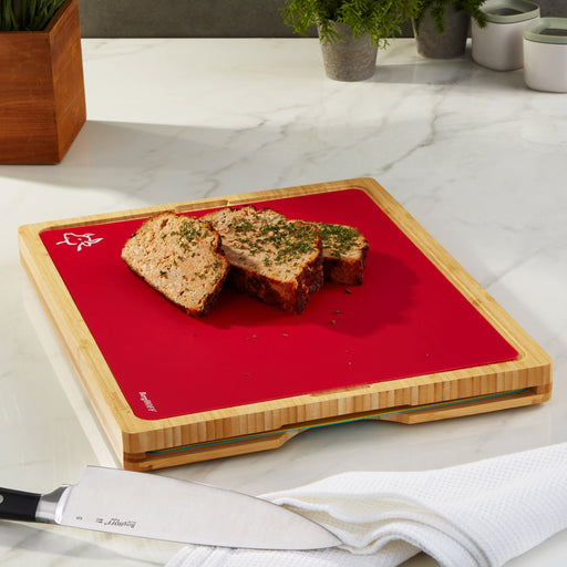BergHOFF Bamboo Cutting Board with 4pc Flexible Boards, 16.5" x 13.4" - Cutting Boards