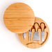 BergHOFF Stainless Steel 5pc Cheese Knives and Bamboo Round Board Set, 8.7x1.5" - Kitchen Utensil Sets