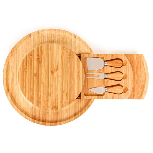 BergHOFF Stainless Steel 4Pc Cheese Knives with Bamboo Multi-level Board Set, 13x1.5" - Cutting Boards