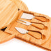 BergHOFF Stainless Steel 4Pc Cheese Knives with Bamboo Multi-level Board Set, 13x1.5" - Cutting Boards