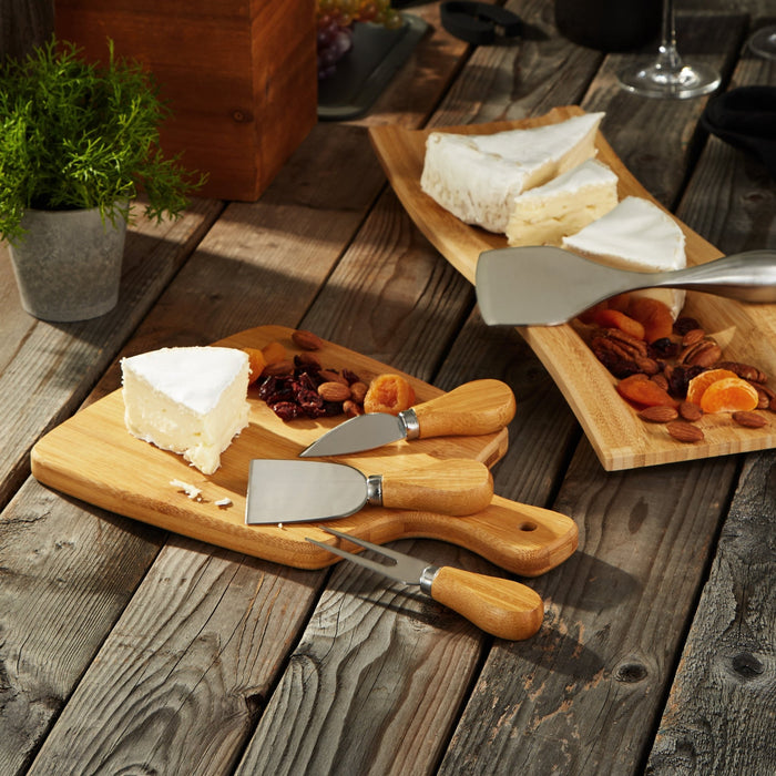 BergHOFF Bamboo 4pc Cheese Knives and Paddle Cutting Board Set - Cutting Boards