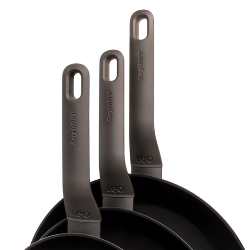 BergHOFF Leo 3pc Non-stick Cookware Set 8", 10" & 11", Black - Skillets & Frying Pans