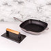 BergHOFF Neo 2pc Cast Iron 11" Grill Pan with Steak Press, Oyster - Cookware Sets