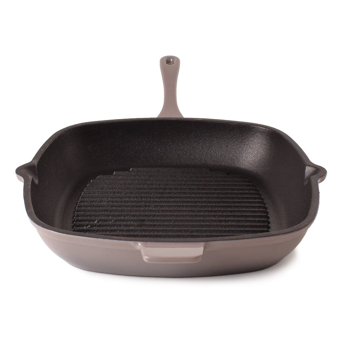 BergHOFF Neo 2pc Cast Iron 10" Fry Pan & 11" Grill Pan Cookware Set, Oyster - Cookware Sets