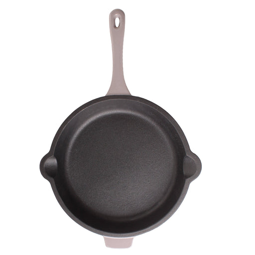 BergHOFF Neo 3pc Cast Iron Cookware Set, Fry Pan & Round Dutch Oven, Oyster - Cookware Sets