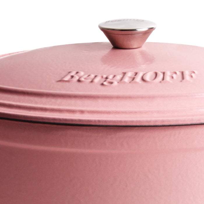 BergHOFF Neo 3pc Cast Iron Cookware Set, Fry Pan & Round Dutch Oven, Pink - Cookware Sets